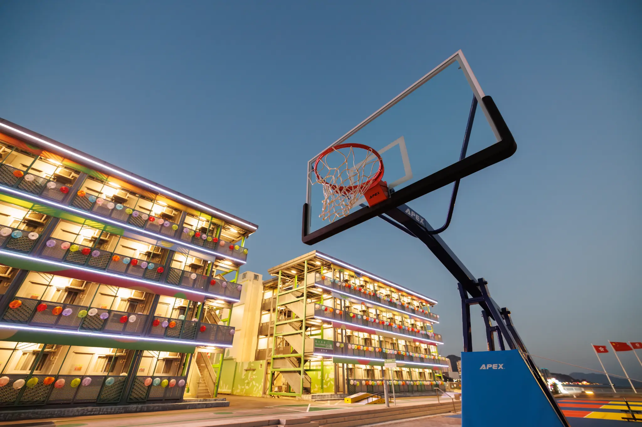 Basketball hoop detail